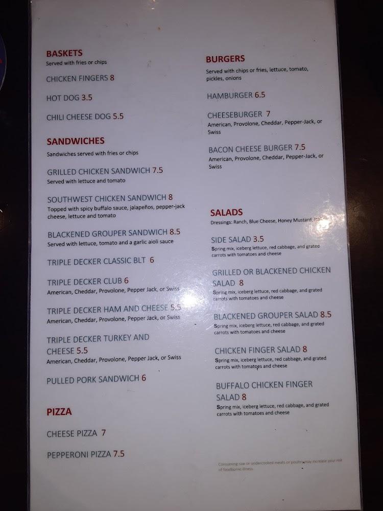 Geo's Pool And Pub Menu image 4